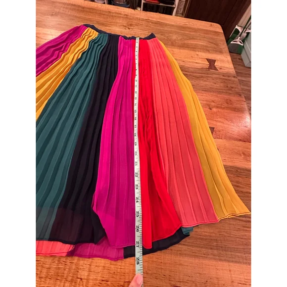 J.Crew Rainbow Pleated Midi Skirt - Picture 11 of 11